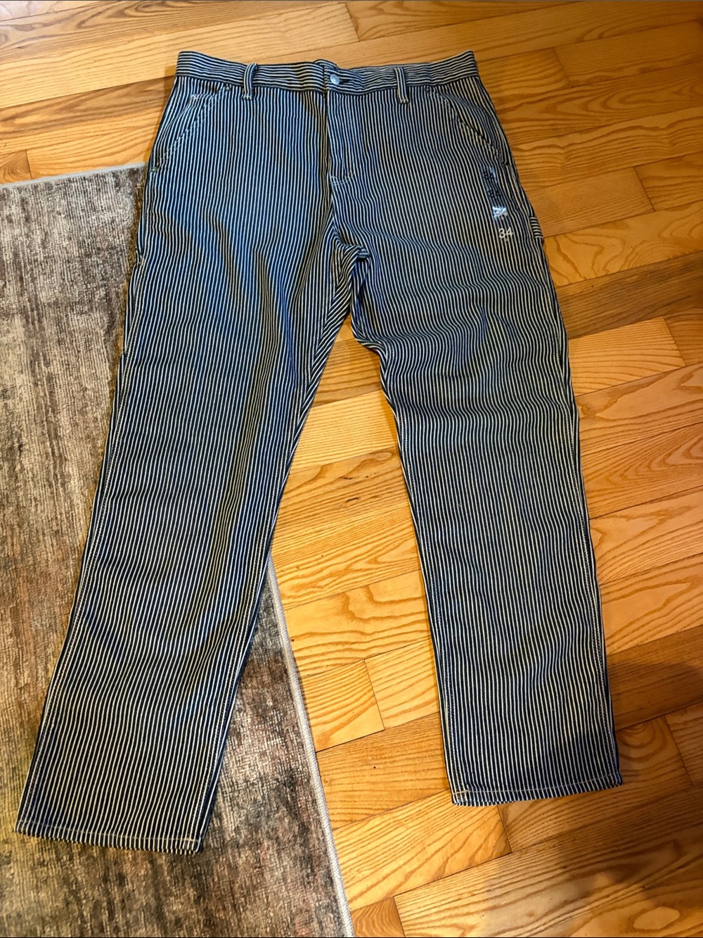 New Gap Jeans Stripes / Carpenter style 34
